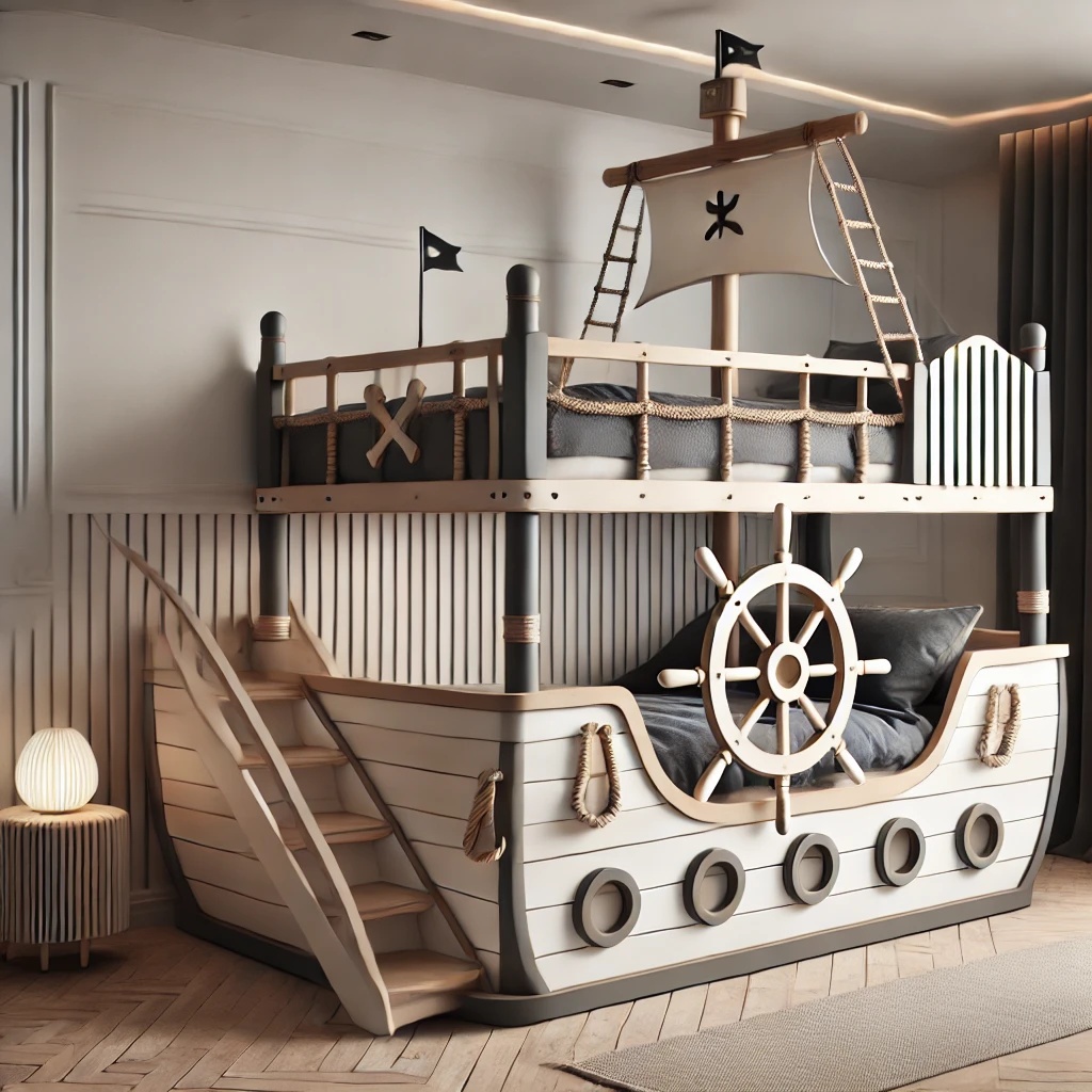 Custom Pirate Ship Bunk Bed Options