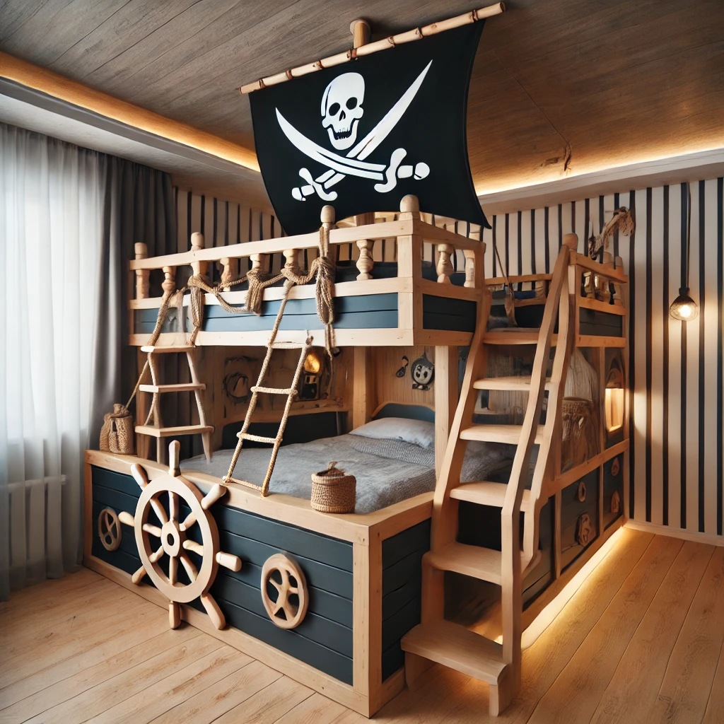 Tech Integration Pirate Ship Bunk Beds