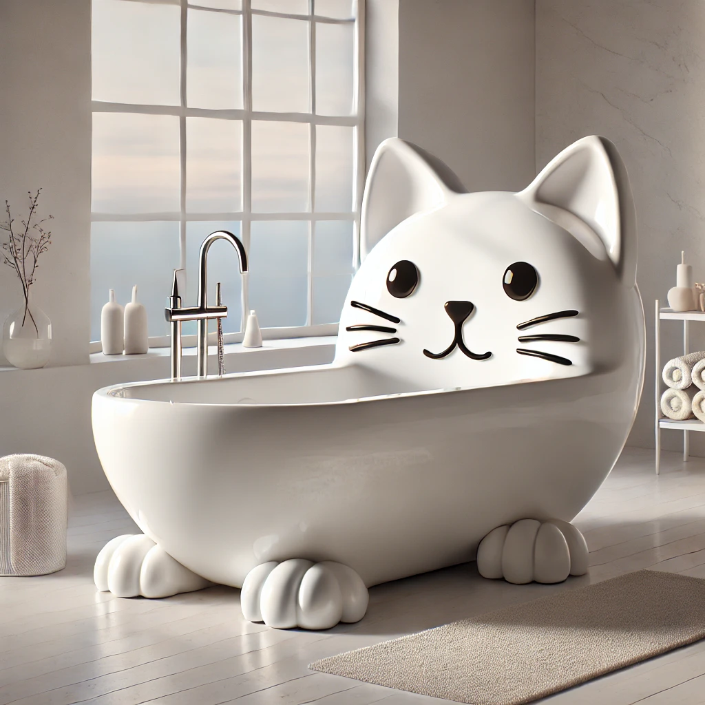 cat-shaped bathtub: A Creative Concept in Interior Design