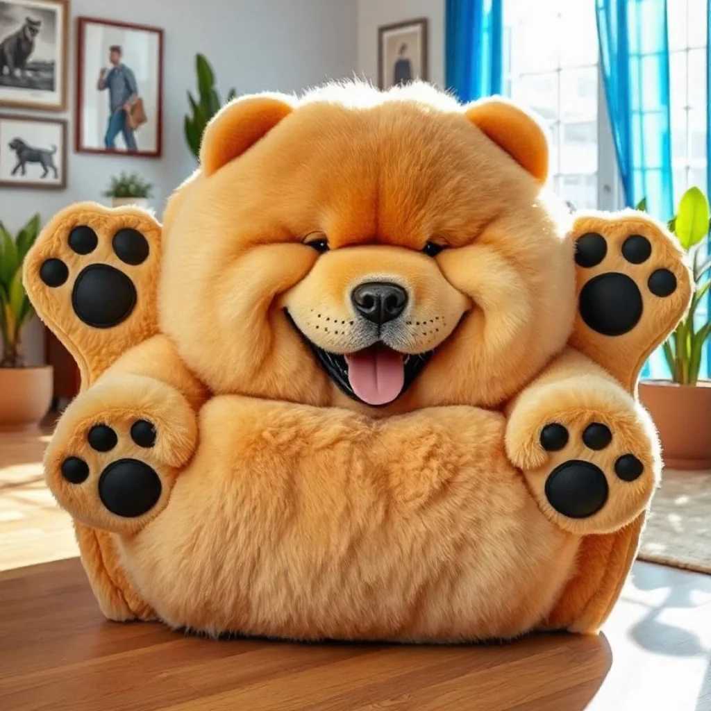 Technology and Innovation in Fluffy Dog-Shaped Chairs