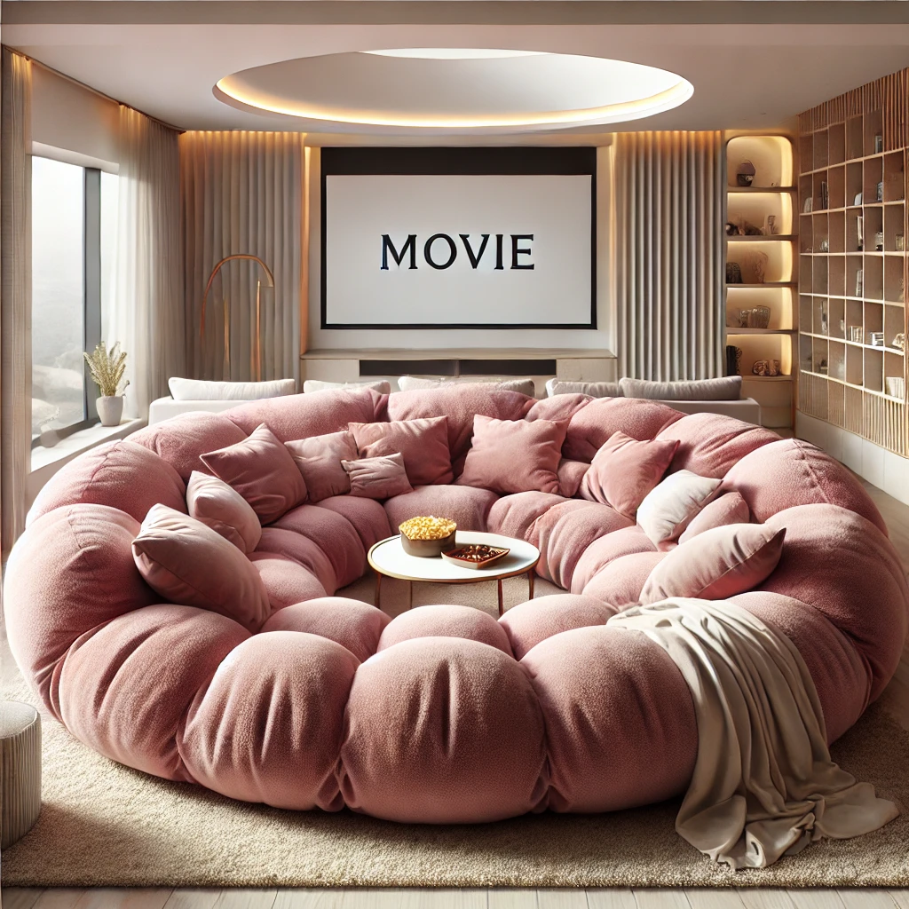 Aesthetic Appeal: Designing with a Giant Circular Movie Sofa