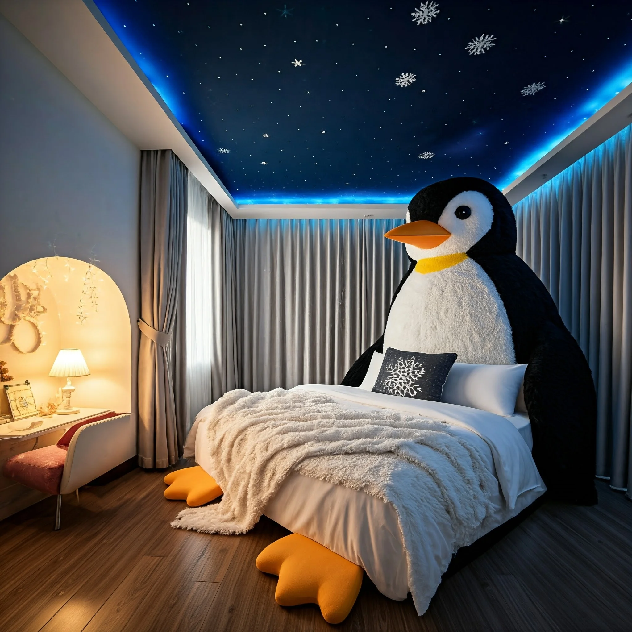 How to Style a Room Around a Penguin Shaped Bed