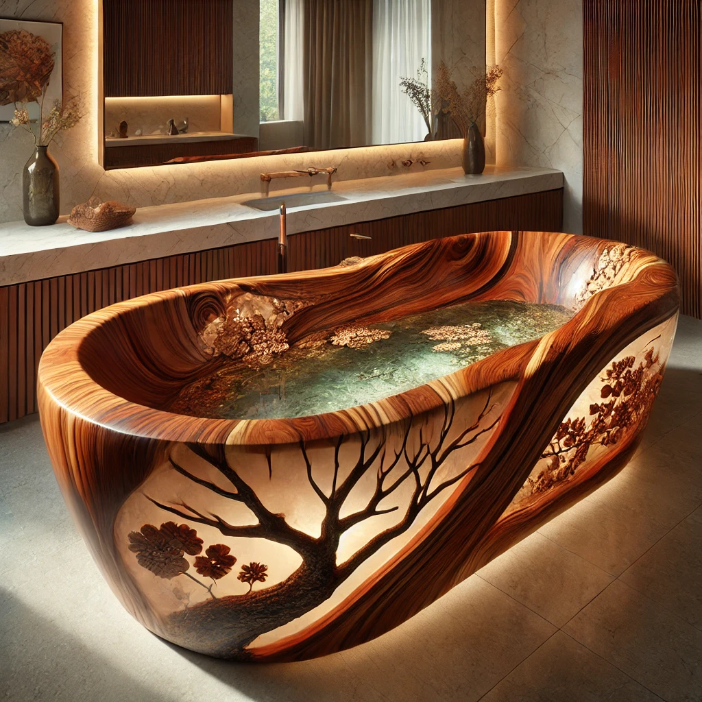 Understanding the Wood and Epoxy Bathtub Design
