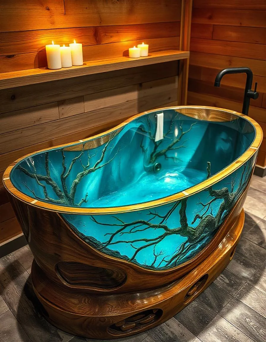 Where to Find Custom Wood and Epoxy Bathtubs