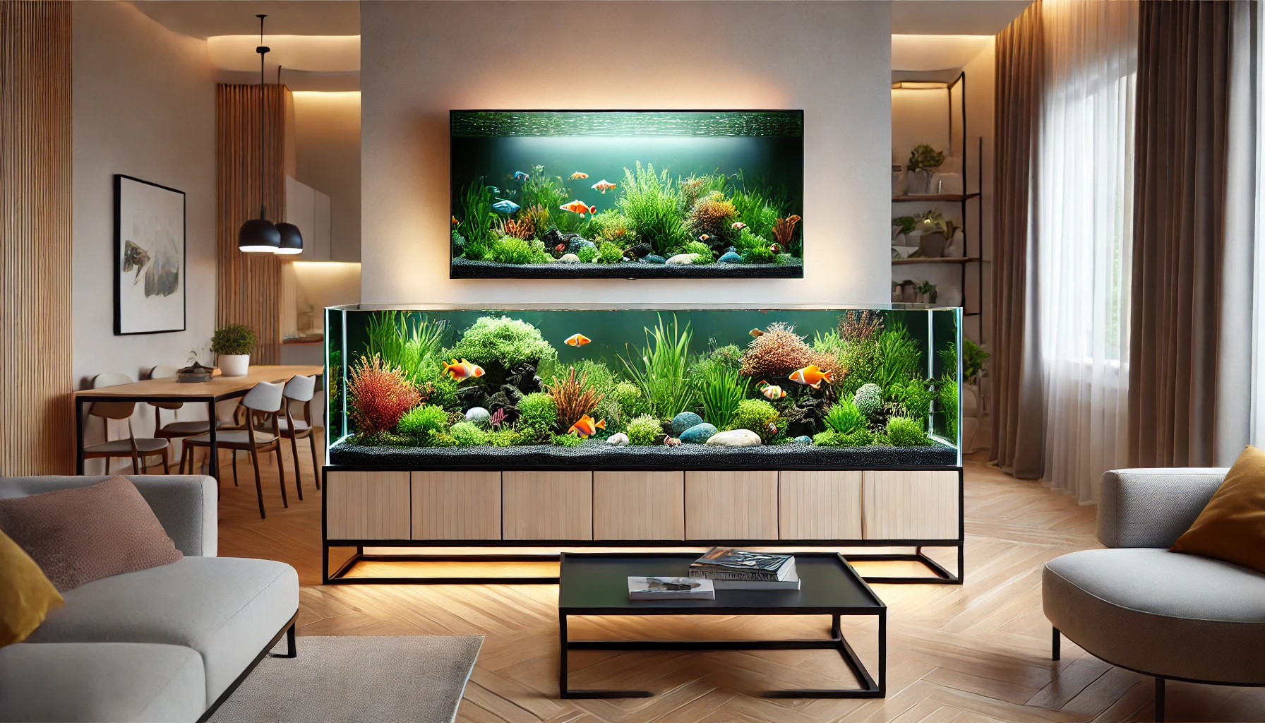 Benefits of Combining Your TV Stand with an Aquarium