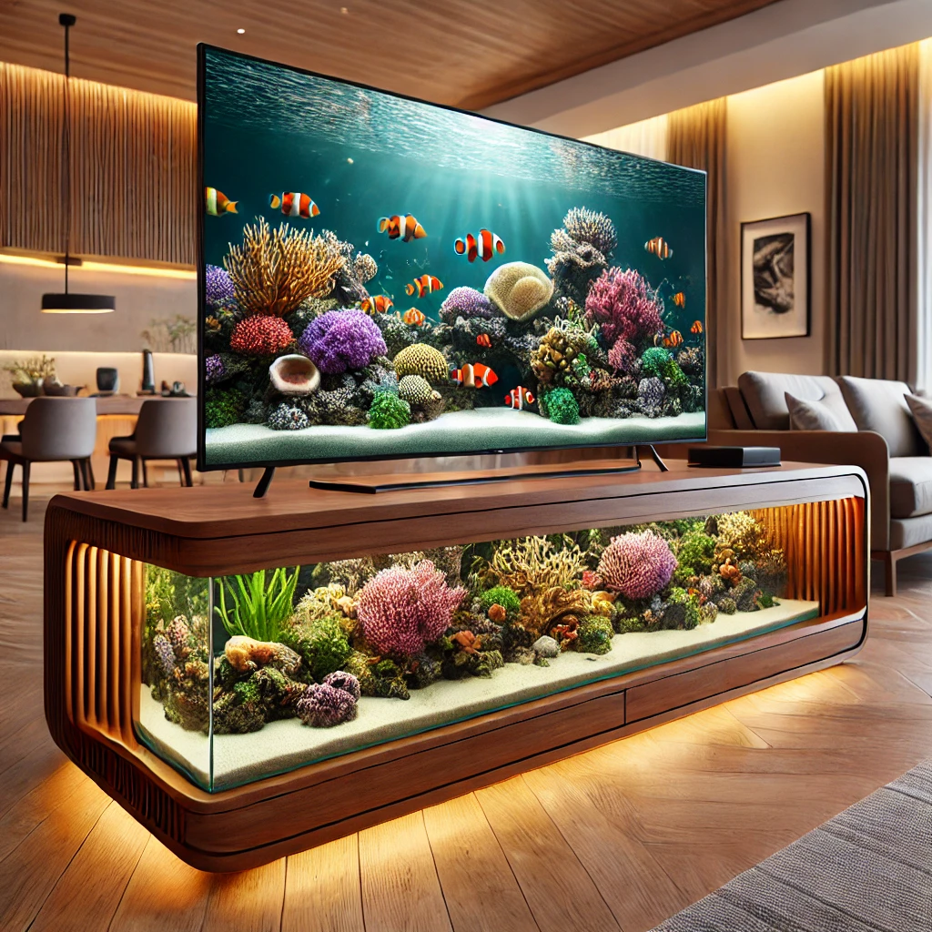 aquarium tv stand