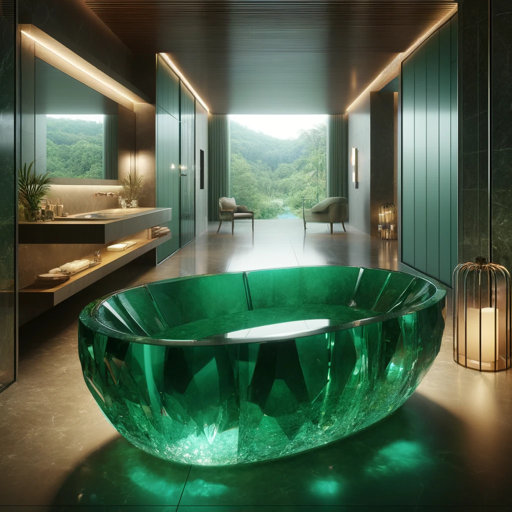 crystal bathtub