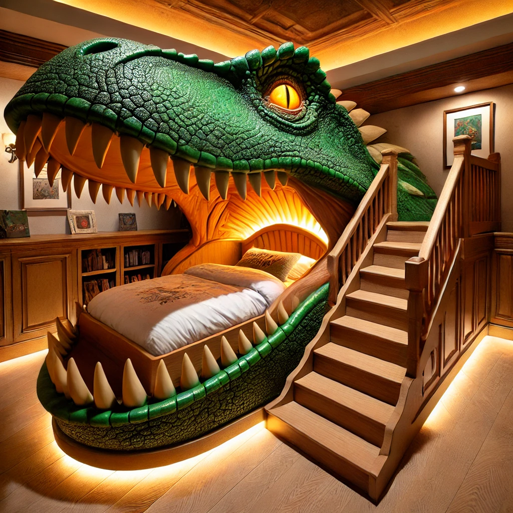 dinosaur shaped bed