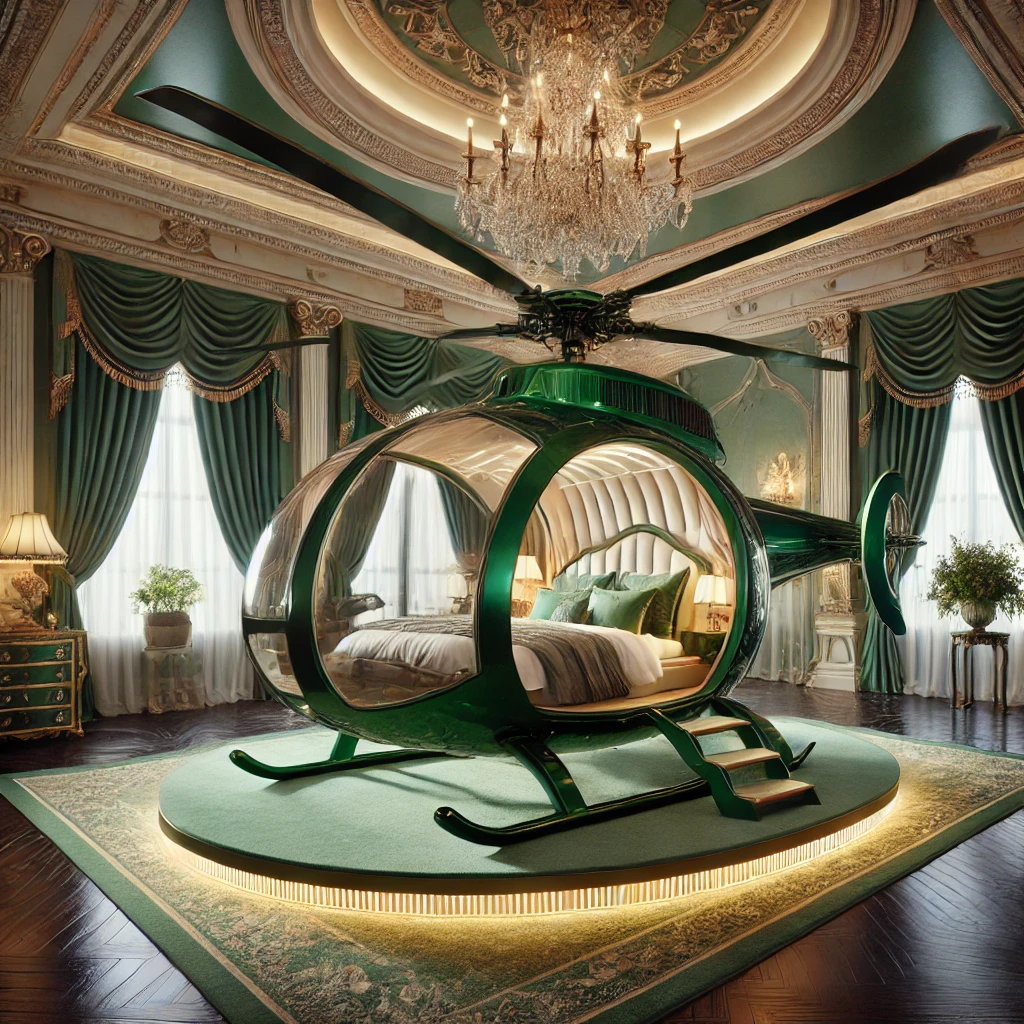 Helicopter Bed: A Bold Fusion of Imagination and Interior Design Innovation