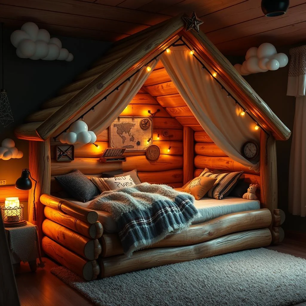 Cozy Cabin Shaped Bed: Perfect Kids Room Adventure