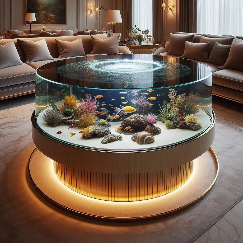 affordable aquarium coffee table