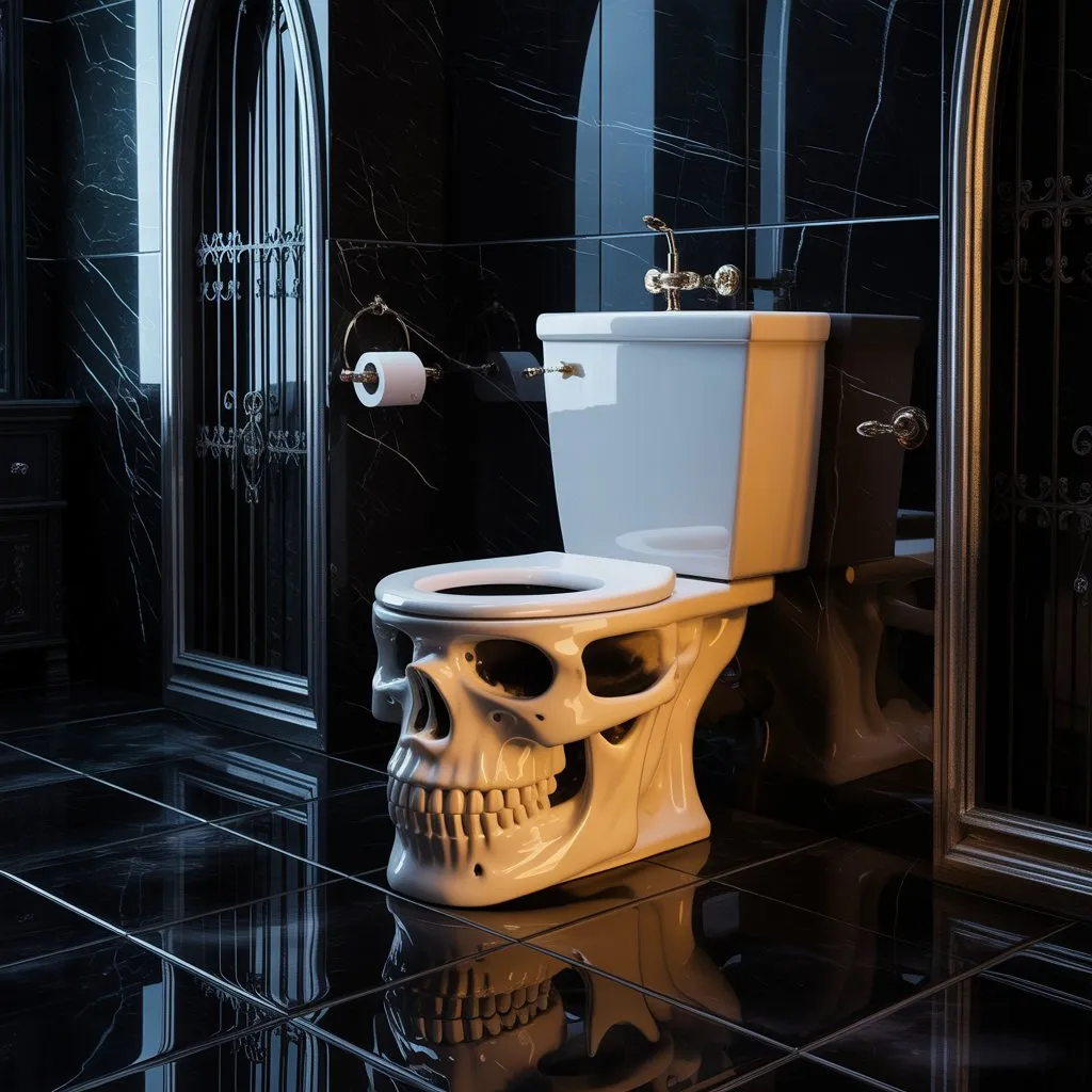 code compliance skull toilet