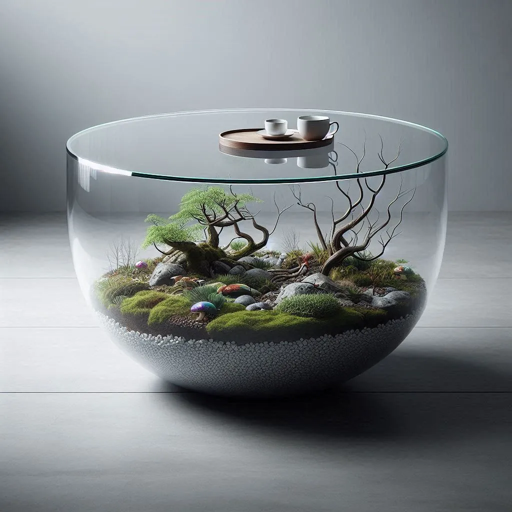 glass table terrarium