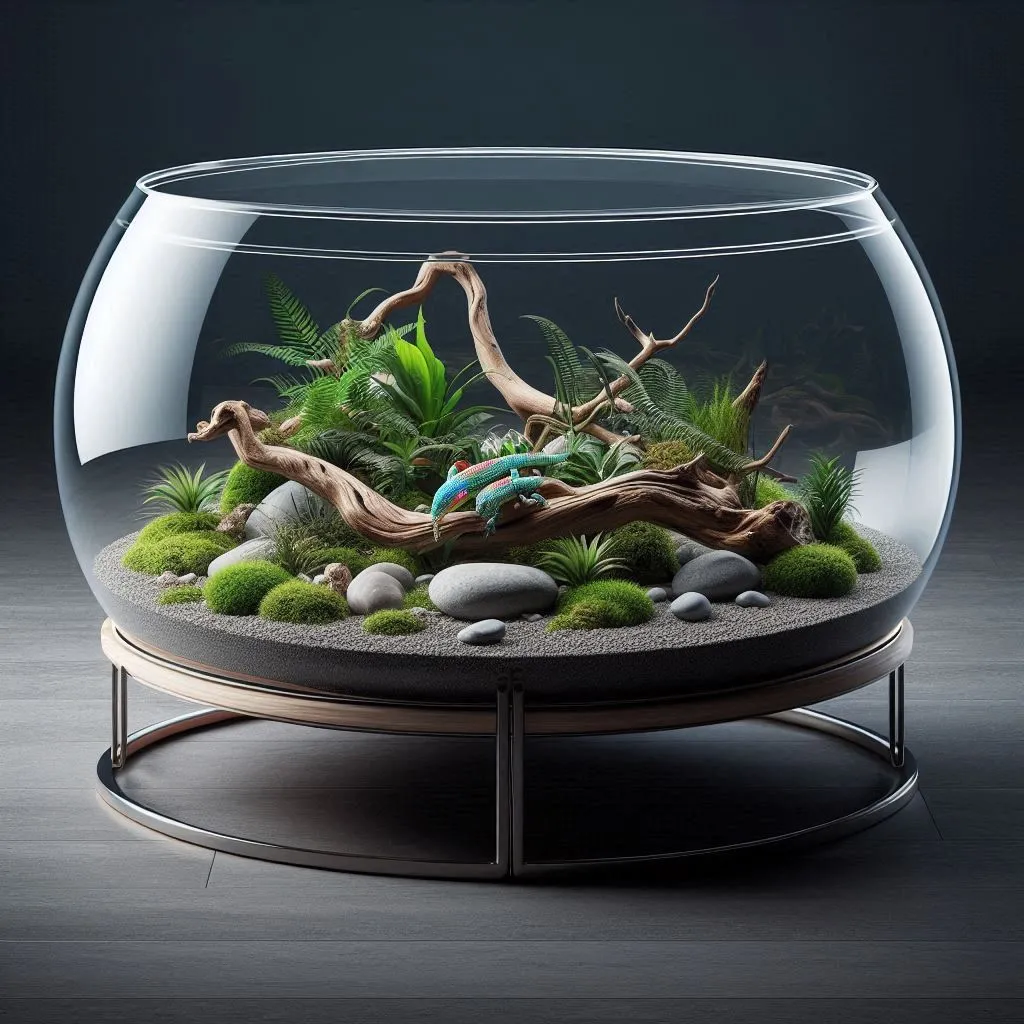 glass terrarium table