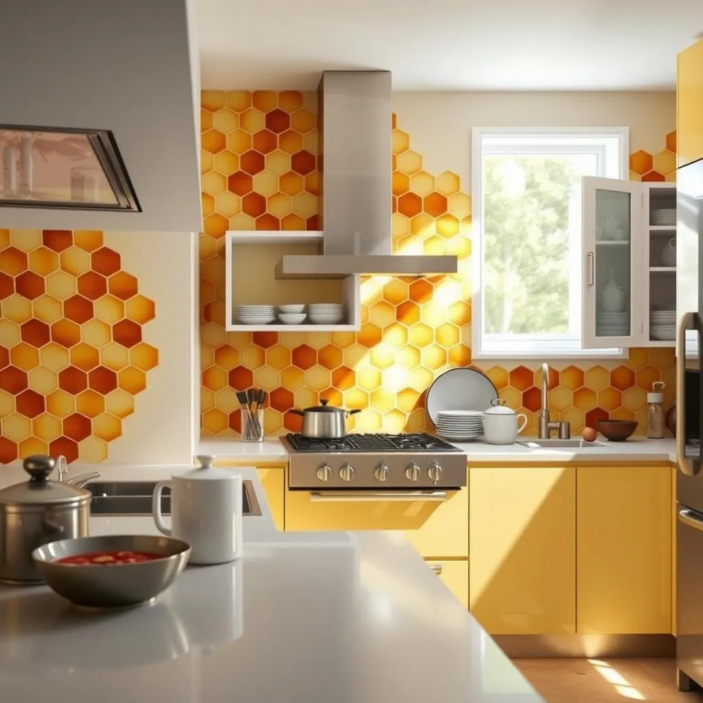 honeycomb kitchen tiles