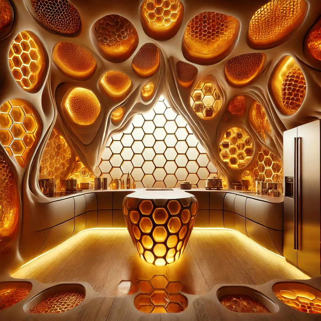 Honeycomb Tile Kitchen Backsplash