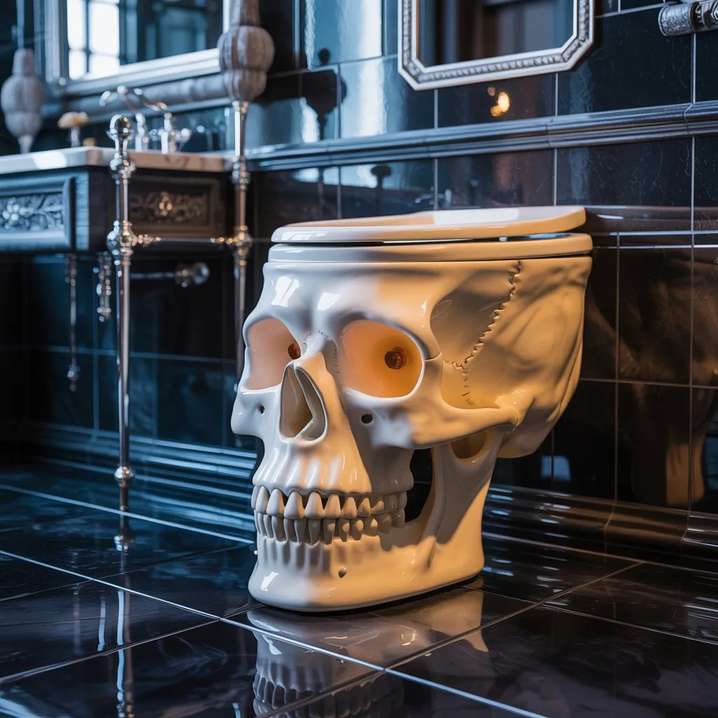 installation skull toilet