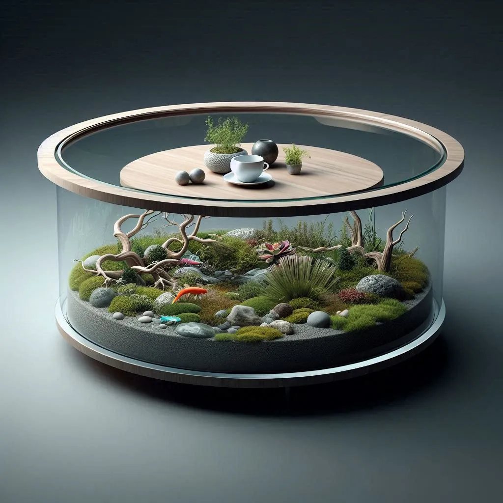 round terrarium table