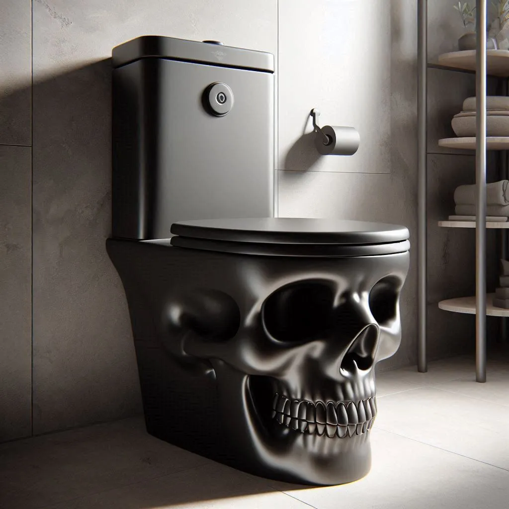 skull bathroom decor