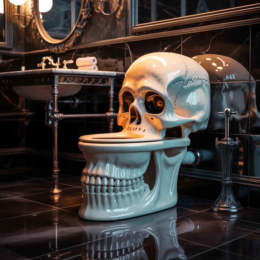 skull toilet seat