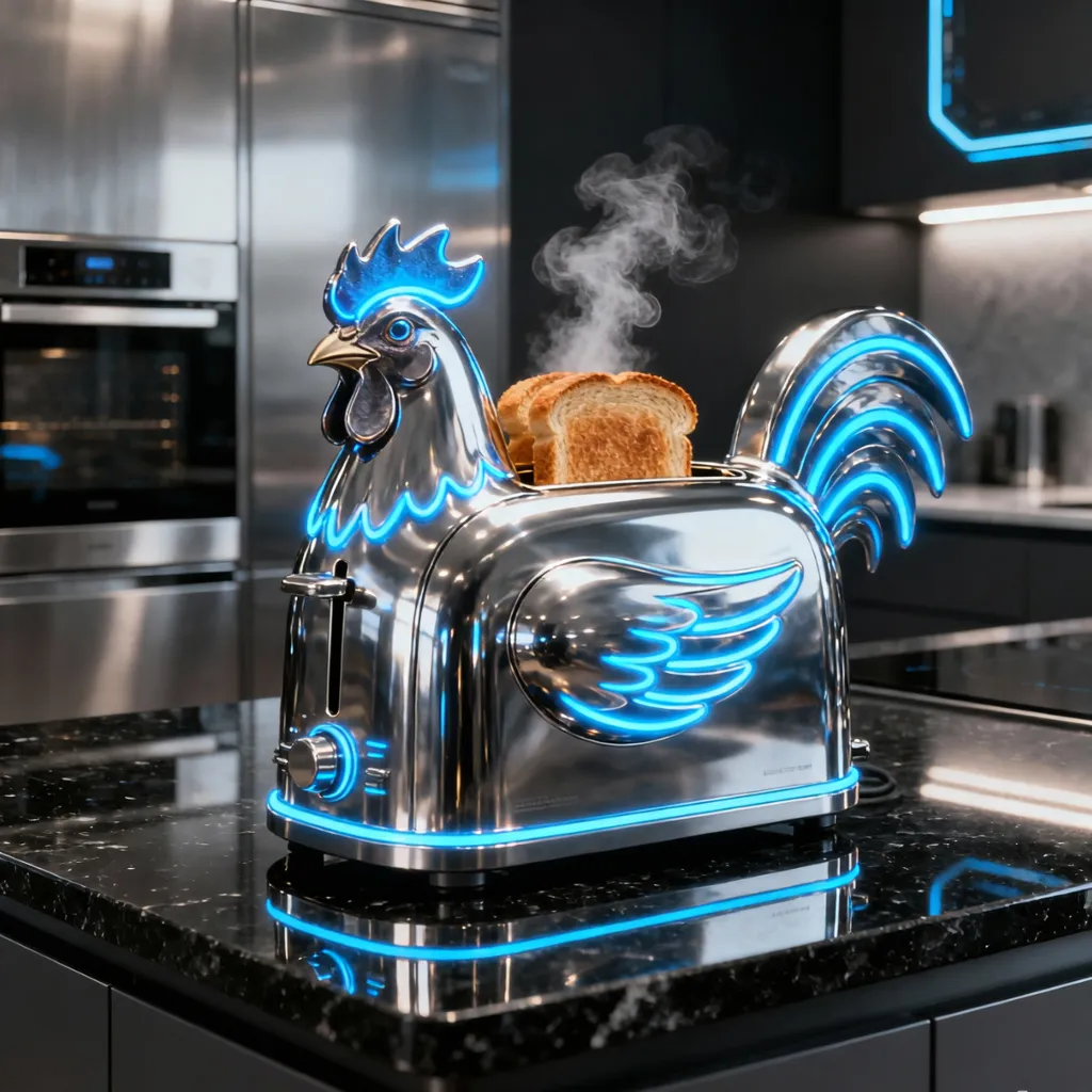 chicken shaped toaster