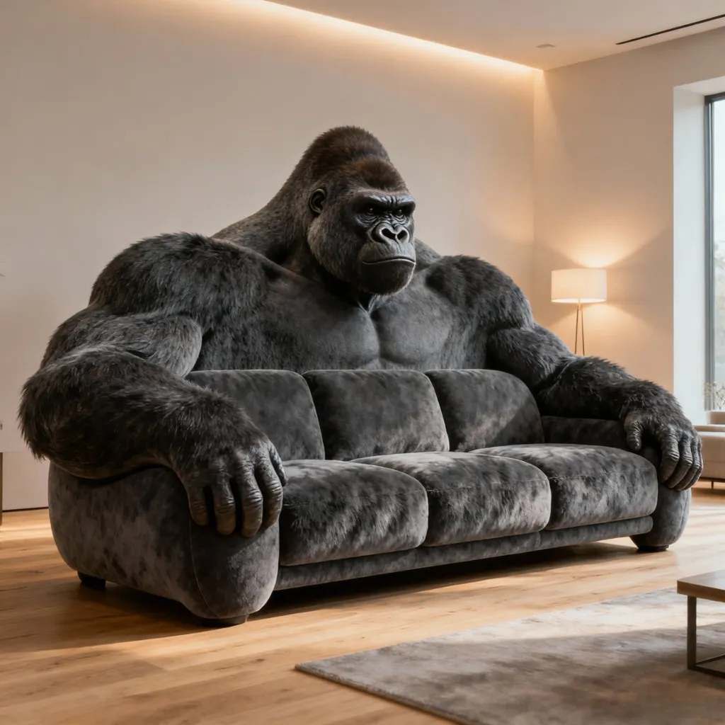 gorilla print couch