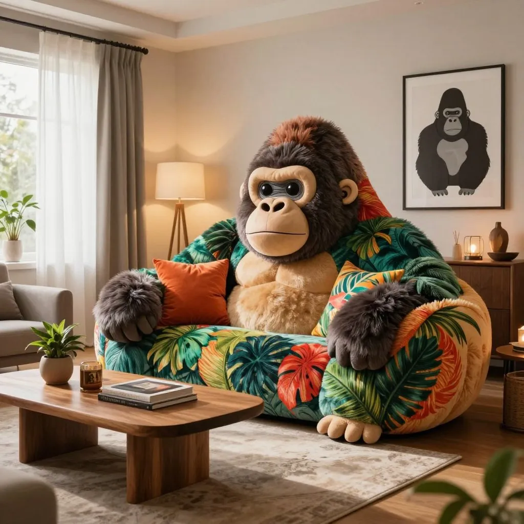 inflatable gorilla couch
