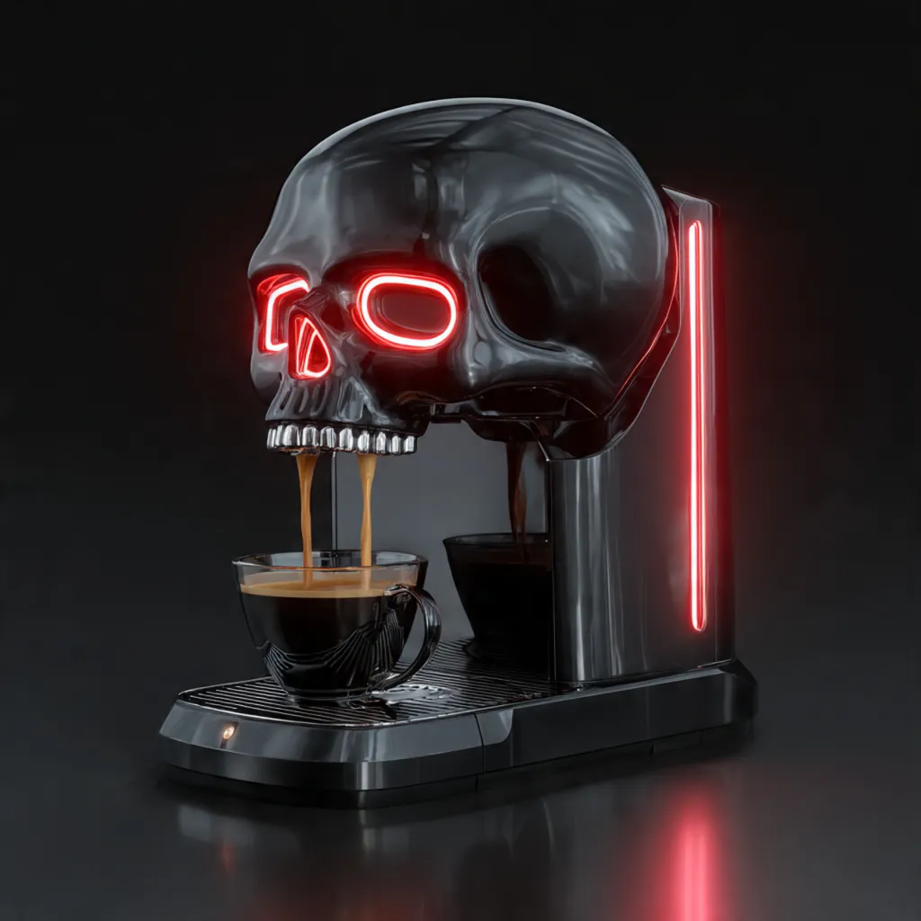 FAQ skull coffee maker