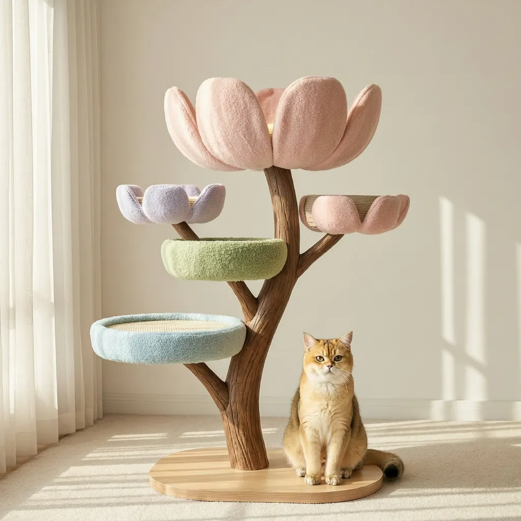 flower cat tree 1