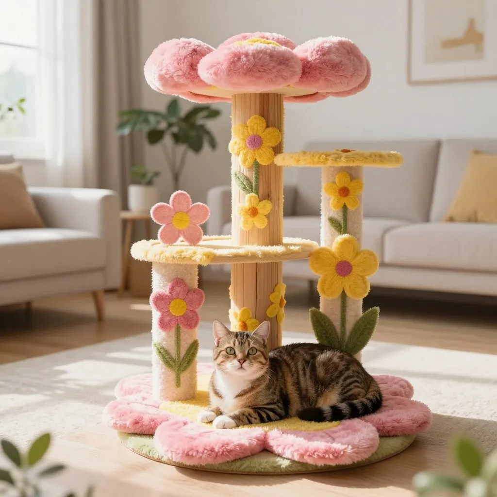 flower cat tree 2