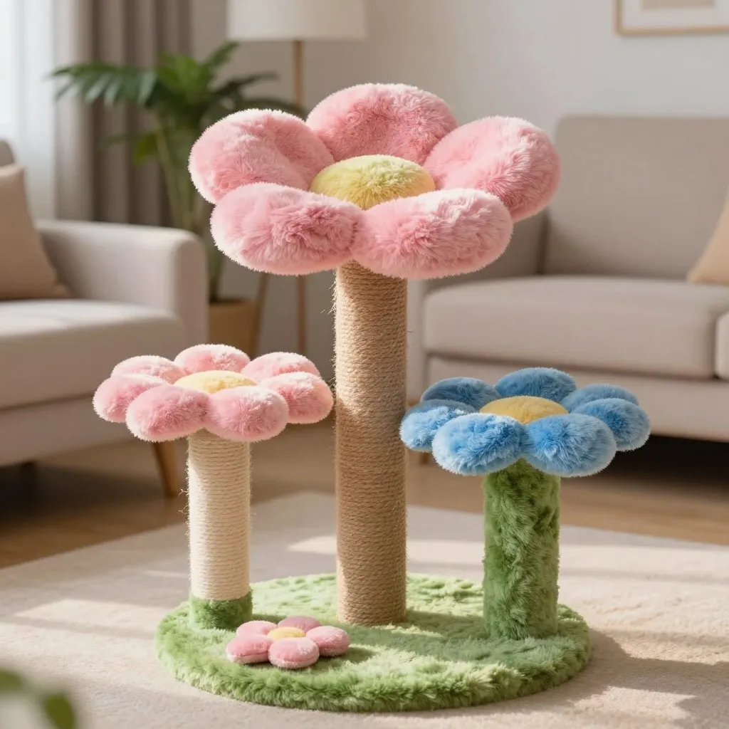flower cat tree 3