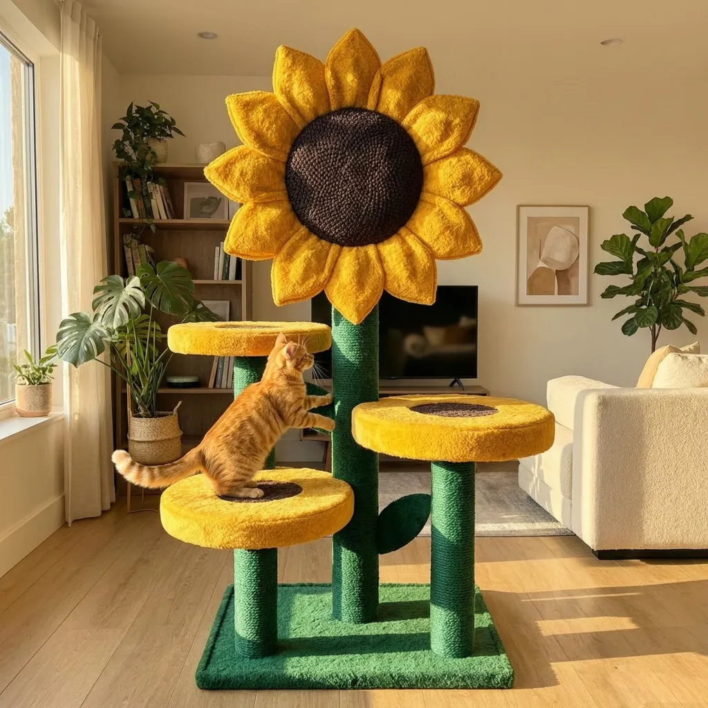 flower shaped cat tree