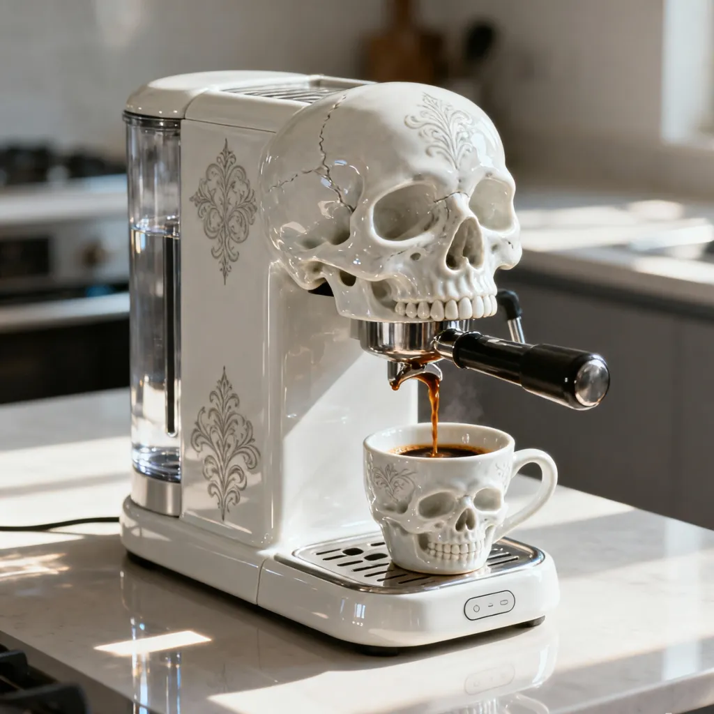 skull coffee maker 1