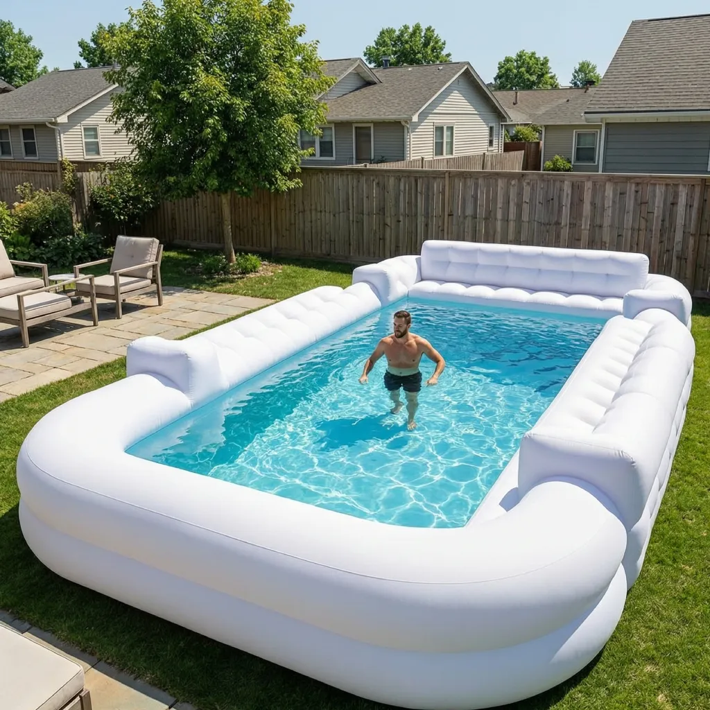 giant inflatable sofa pool