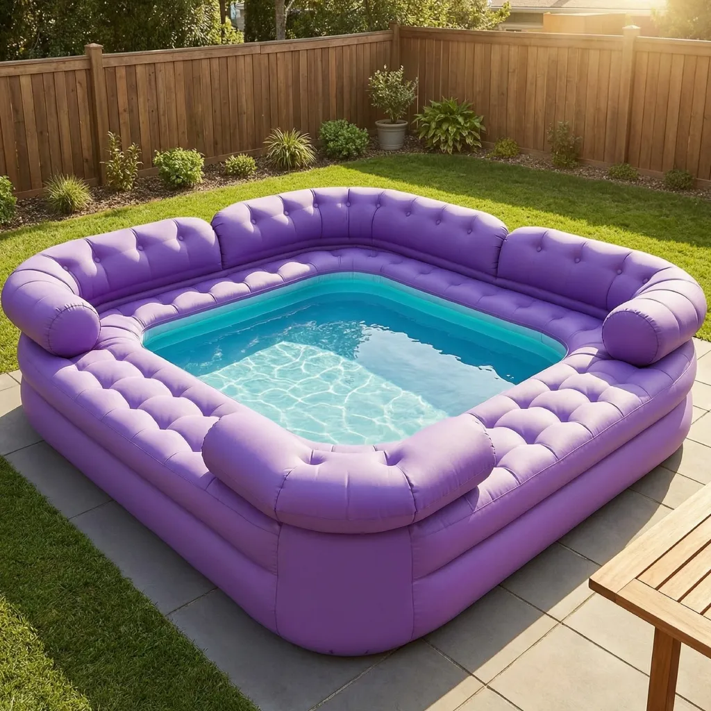 inflatable sofa pool with cooler